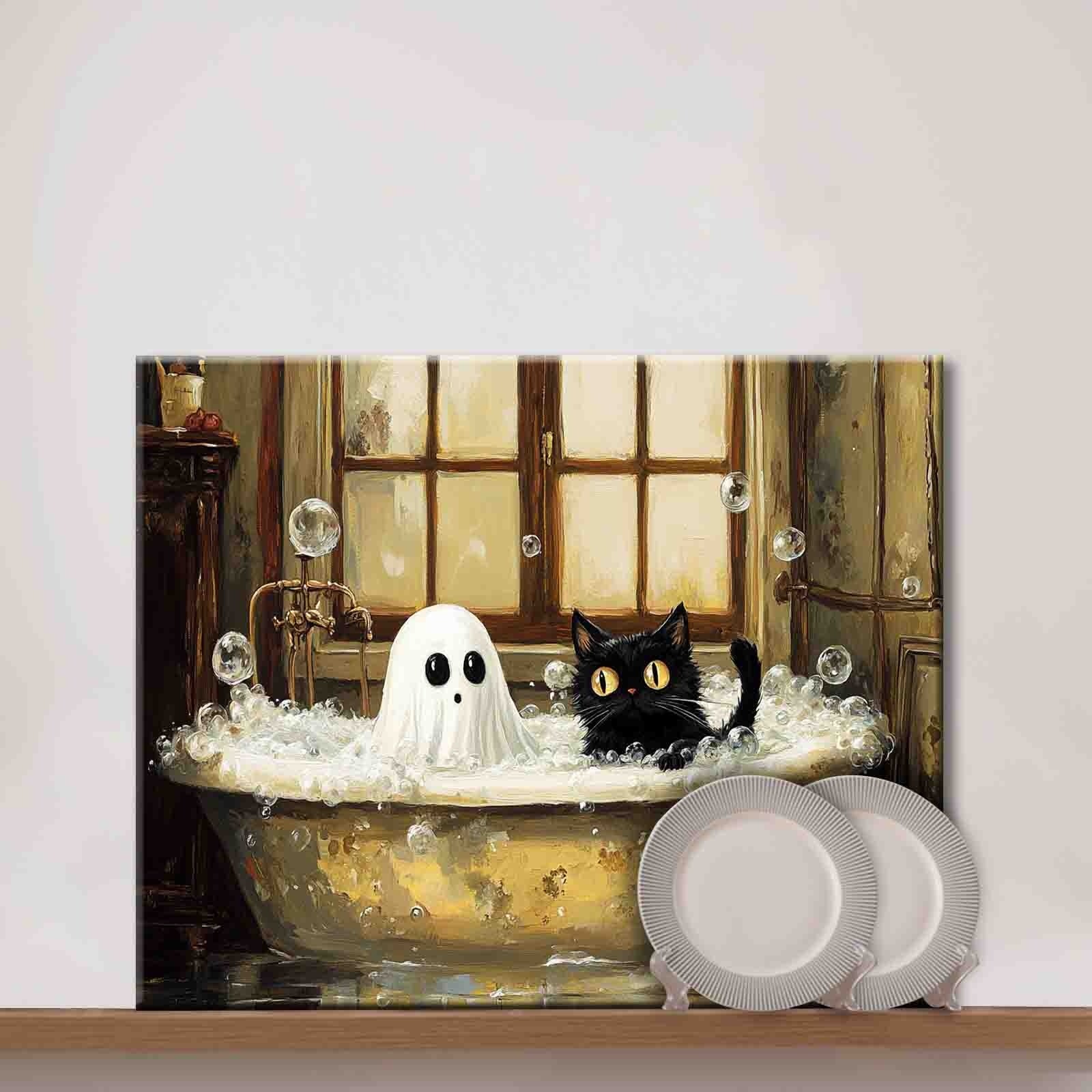 tucocoo-paint-by-numbers-ghost-and-cat-bathtub-malen-nach-zahlen-geist image 3