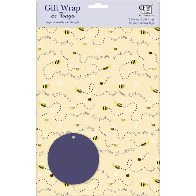 otter-house-hap-bee-birthday-geschenkpapier-biene-2-b-gen image 1
