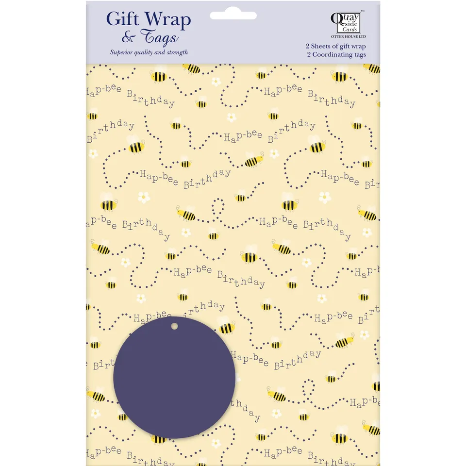 otter-house-hap-bee-birthday-geschenkpapier-biene-2-b-gen image 1