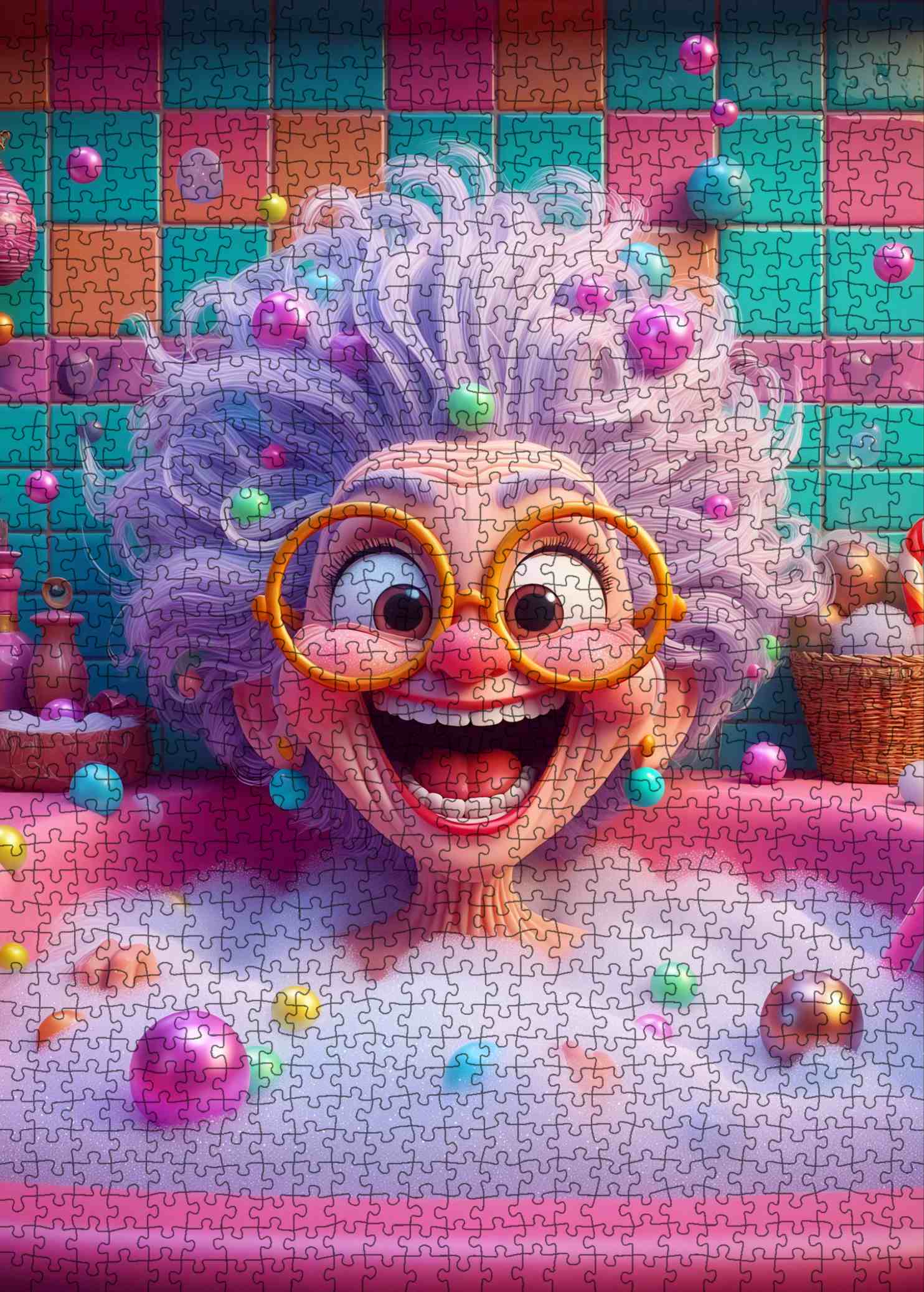 tucocoo-playful-bubble-bath-granny-puzzle-1000-teile-oma image 2