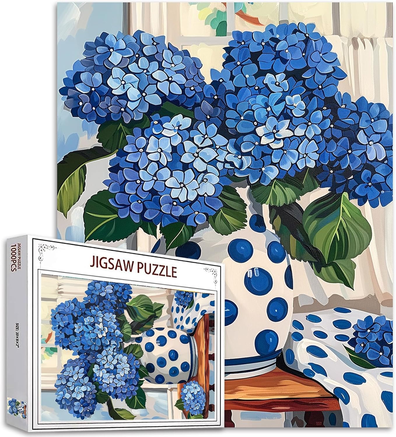 tucocoo-blaue-hortensie-puzzle-1000-teile-stillleben image 1