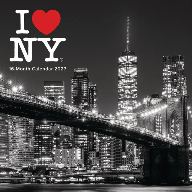 otter-house-i-love-ny-b-w-city-wandkalender-2027 image 1