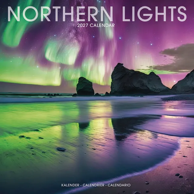 otter-house-calendars-northern-lights-wandkalender-2027-natur image 1