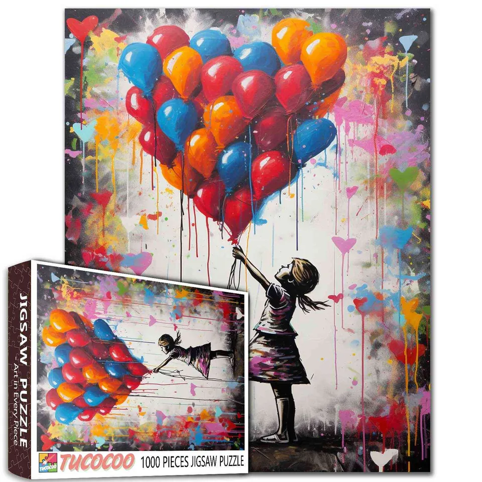 tucocoo-little-girl-balloon-puzzle-1000-teile-graffiti image 1