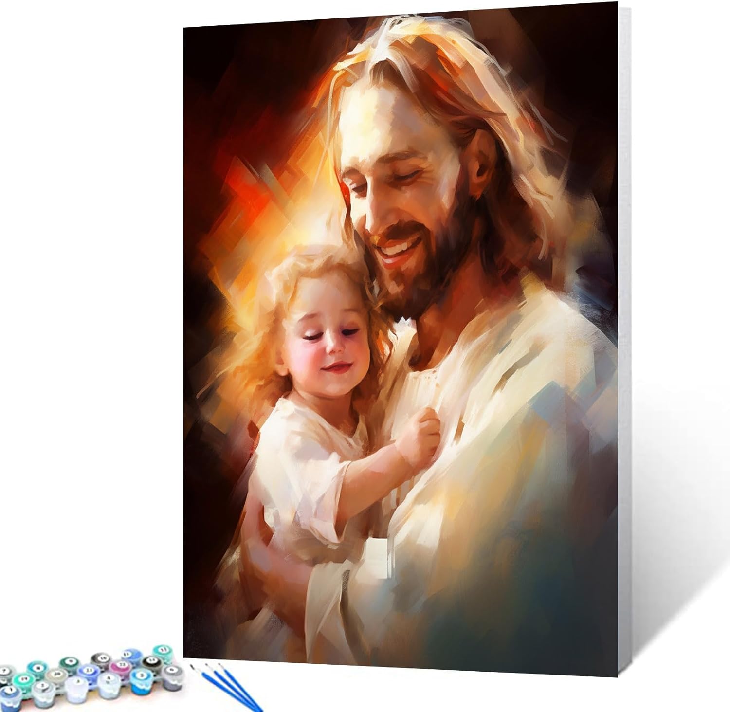 tucocoo-jesus-embracing-the-angel-baby-malen-nach-zahlen-40x50-ohne-rahmen image 1