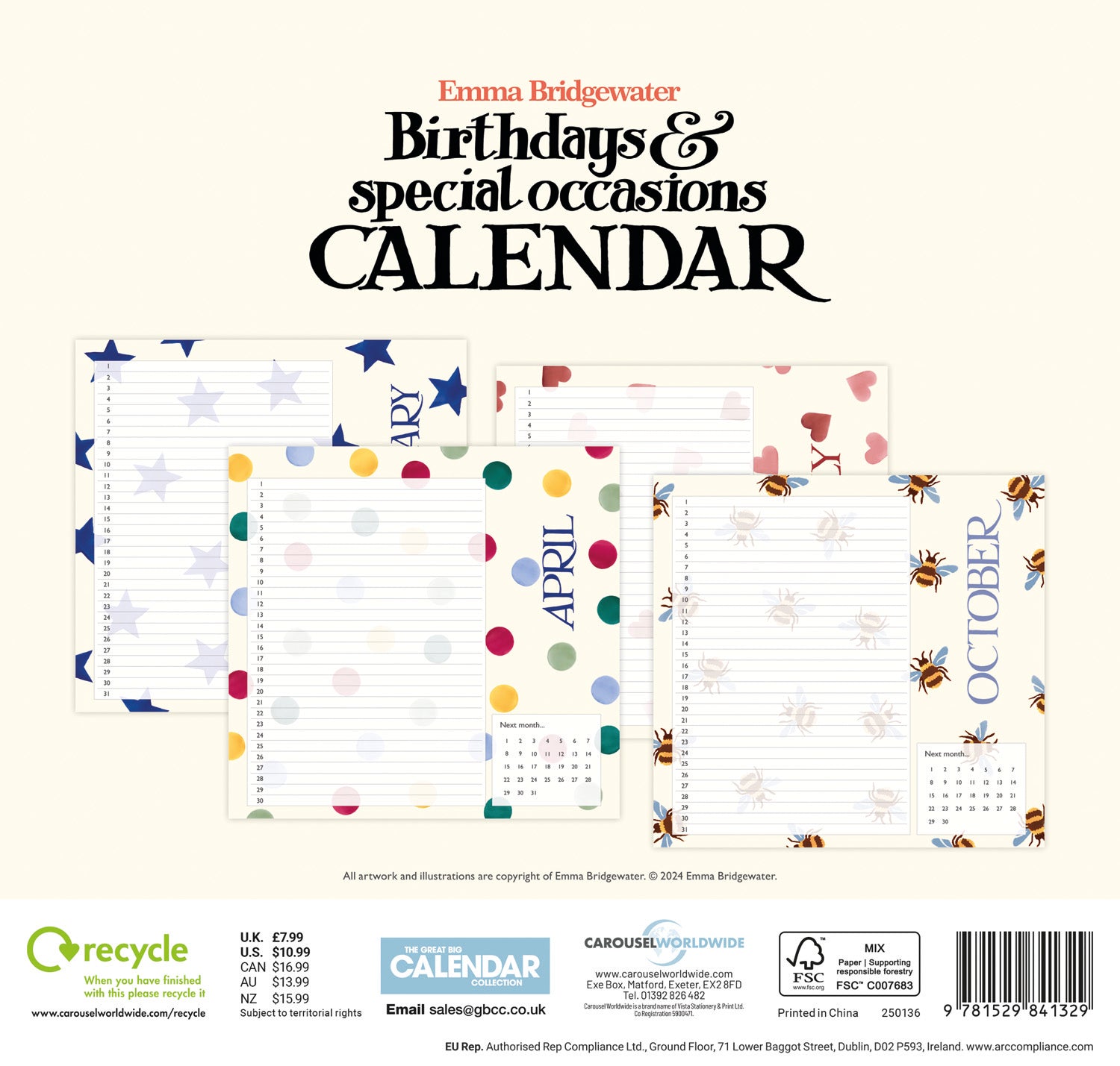 emma-bridgewater-birthday-candles-midi-kalender-2027 image 2