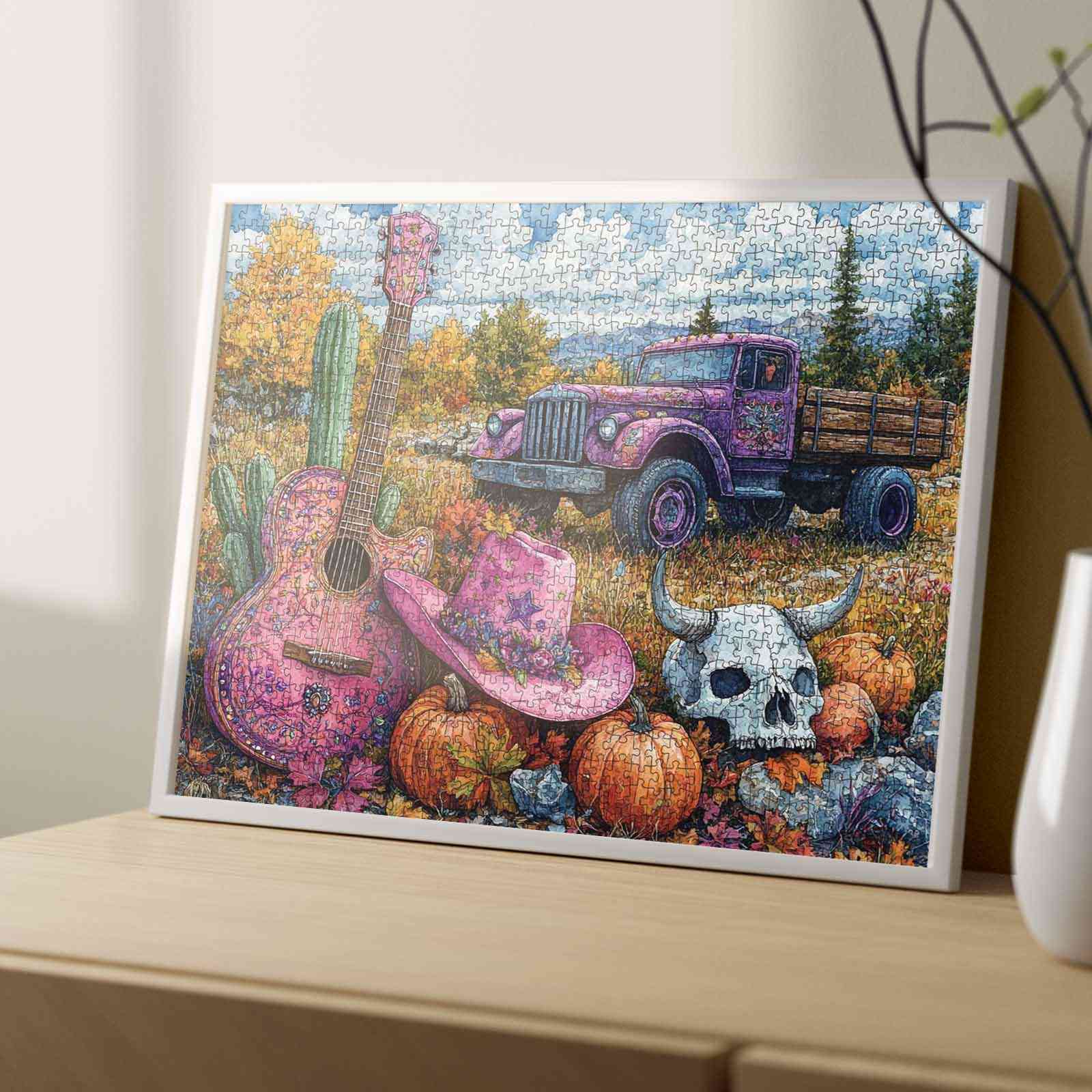 tucocoo-autumn-vibes-puzzle-1000-teile-cowboy-pink-herbst image 4