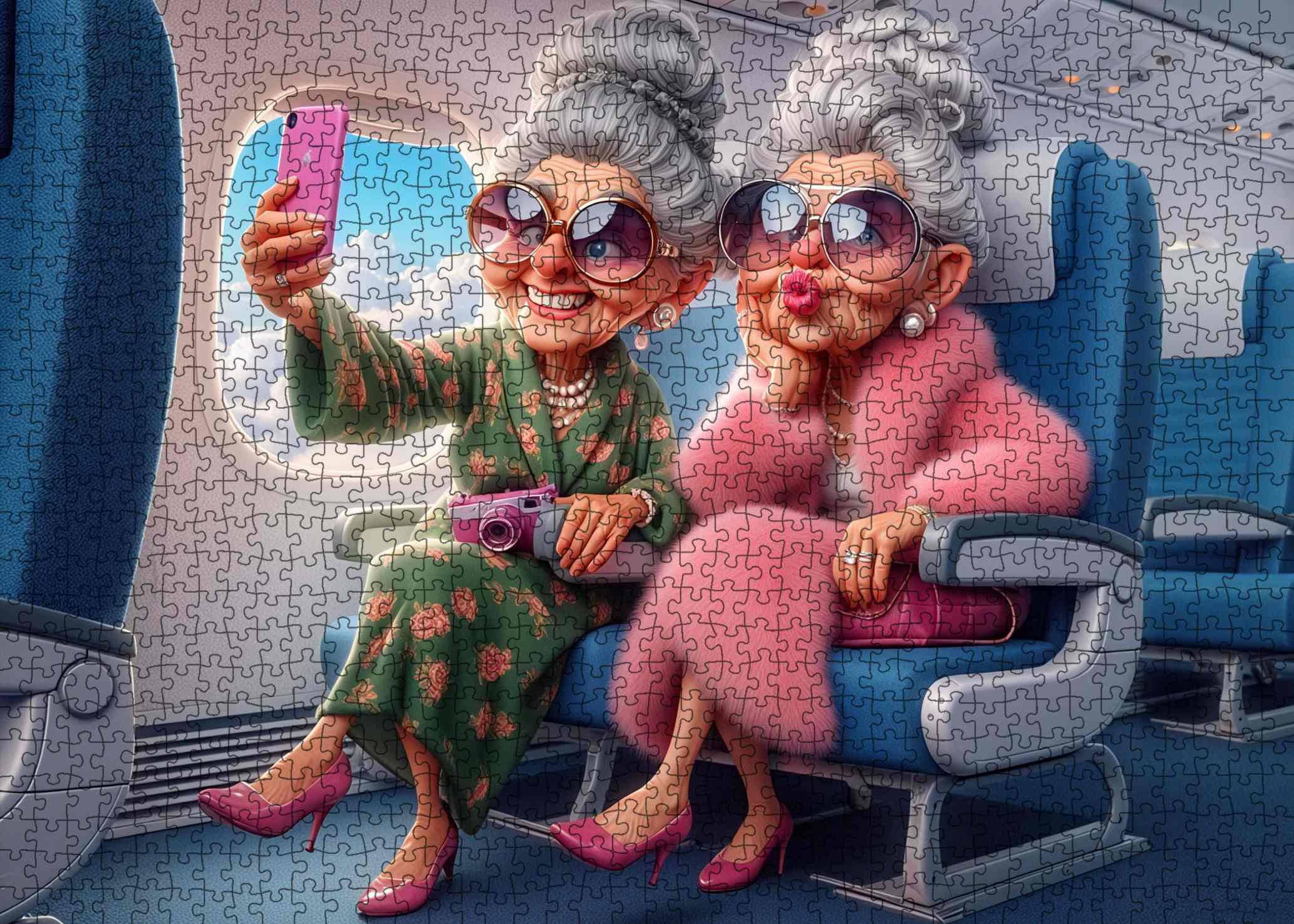 tucocoo-glamorous-grandmas-selfie-puzzle-1000-teile-humor image 2