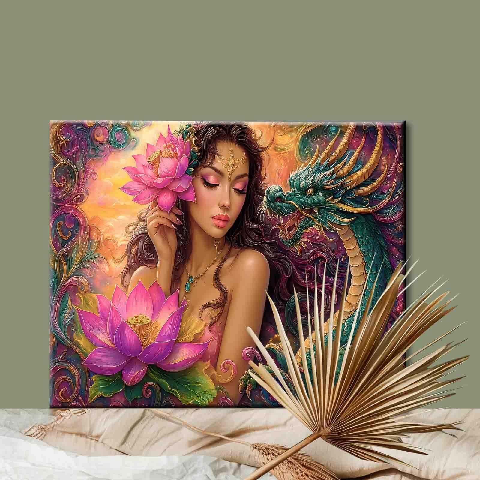 tucocoo-lotus-beauty-and-dragon-malen-nach-zahlen-40x50cm image 2