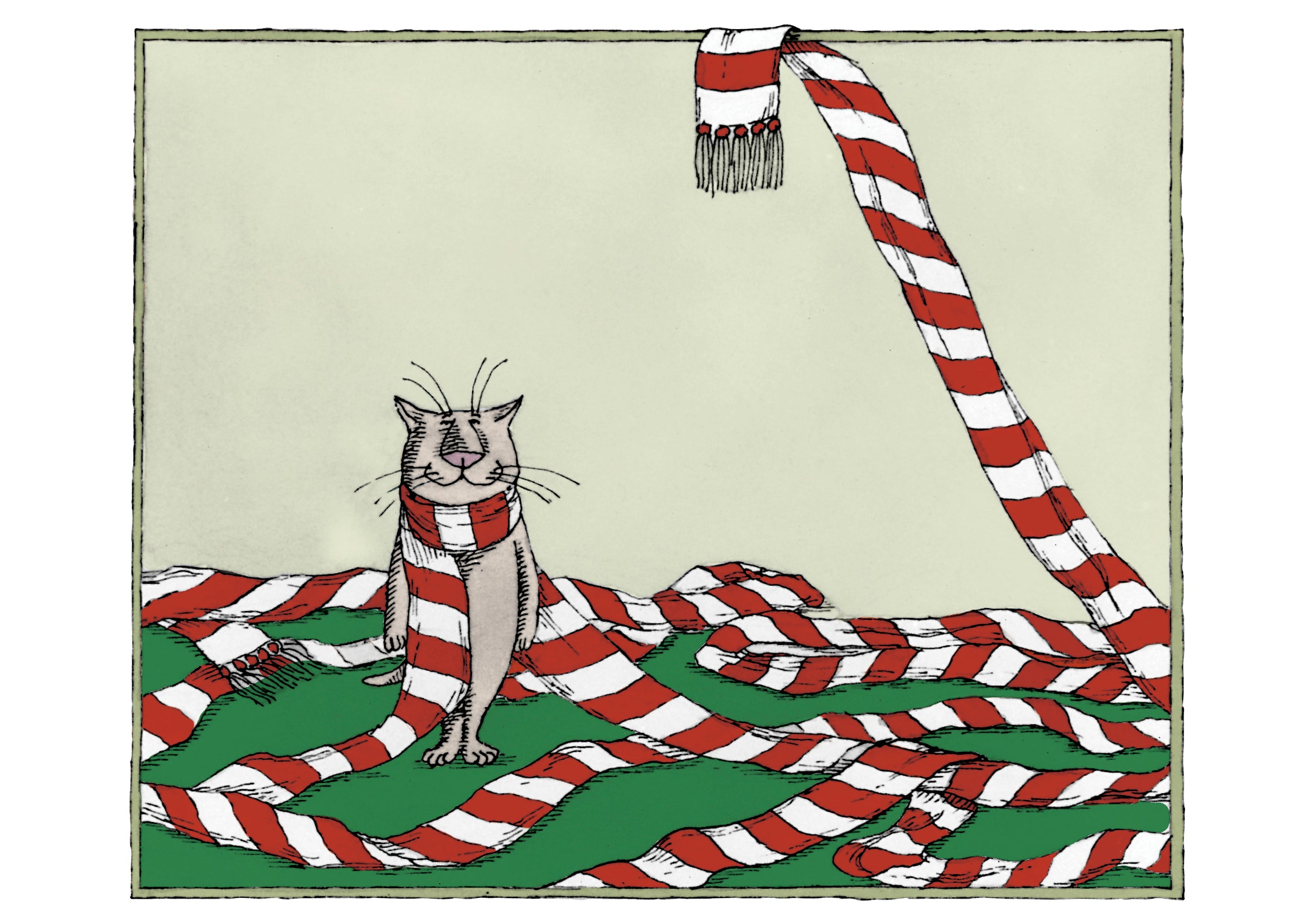 pomegranate-edward-gorey-scarf-cat-weihnachtskarten-box-katzenmotiv image 2