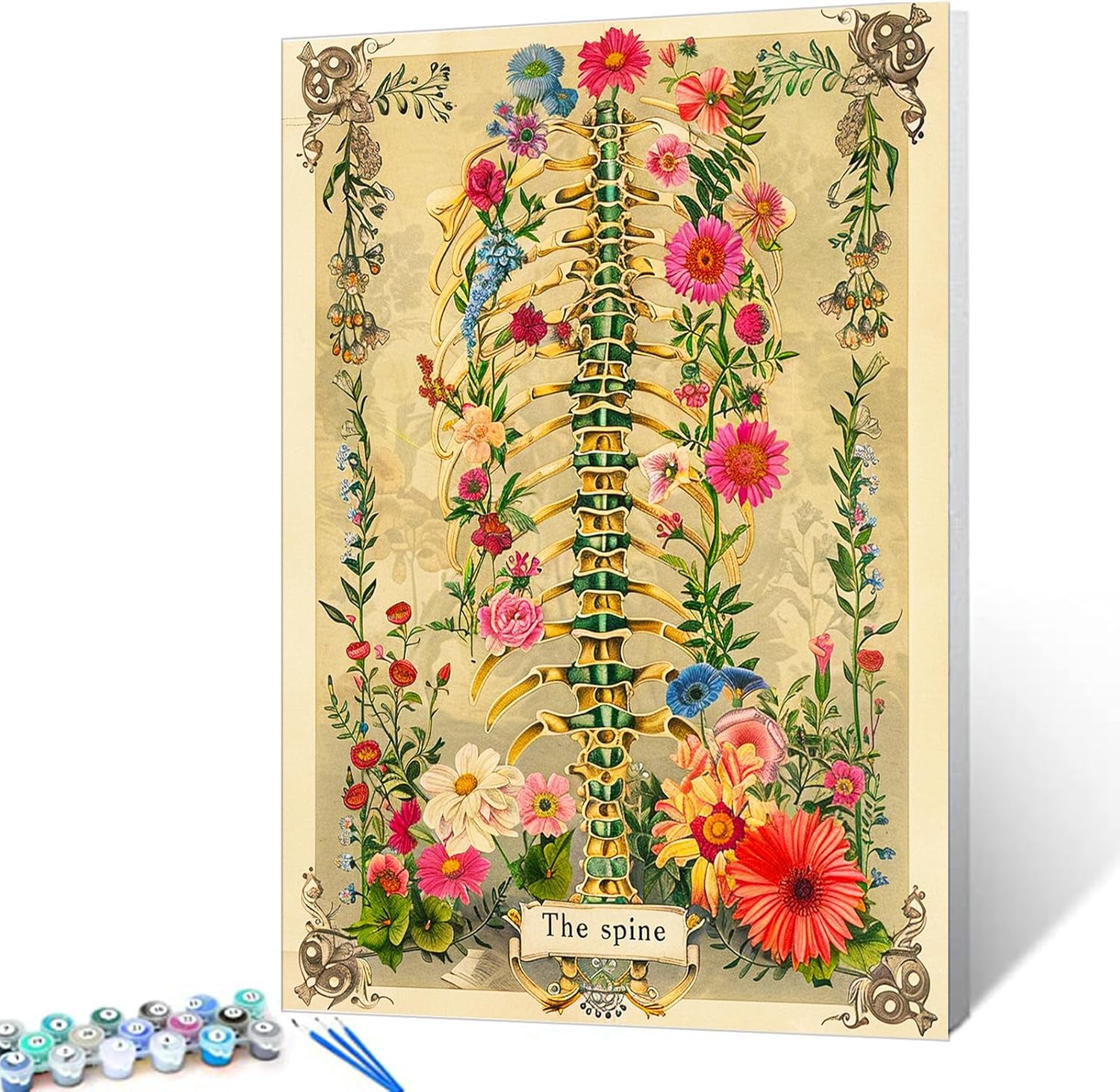 tucocoo-flowers-around-the-spine-malen-nach-zahlen-40x50 image 1
