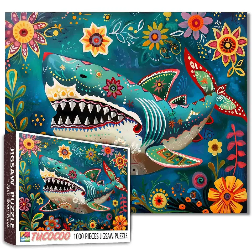 tucocoo-fierce-shark-puzzle-1000-teile-hai-meerestiere image 1