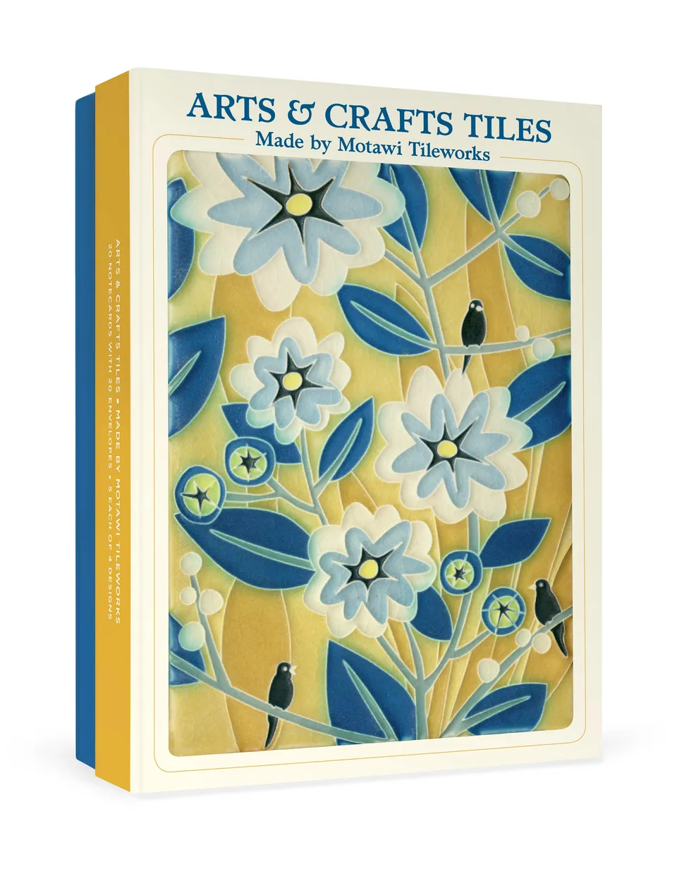 pomegranate-arts-crafts-tiles-boxed-notecards-20-karten-blumen image 1