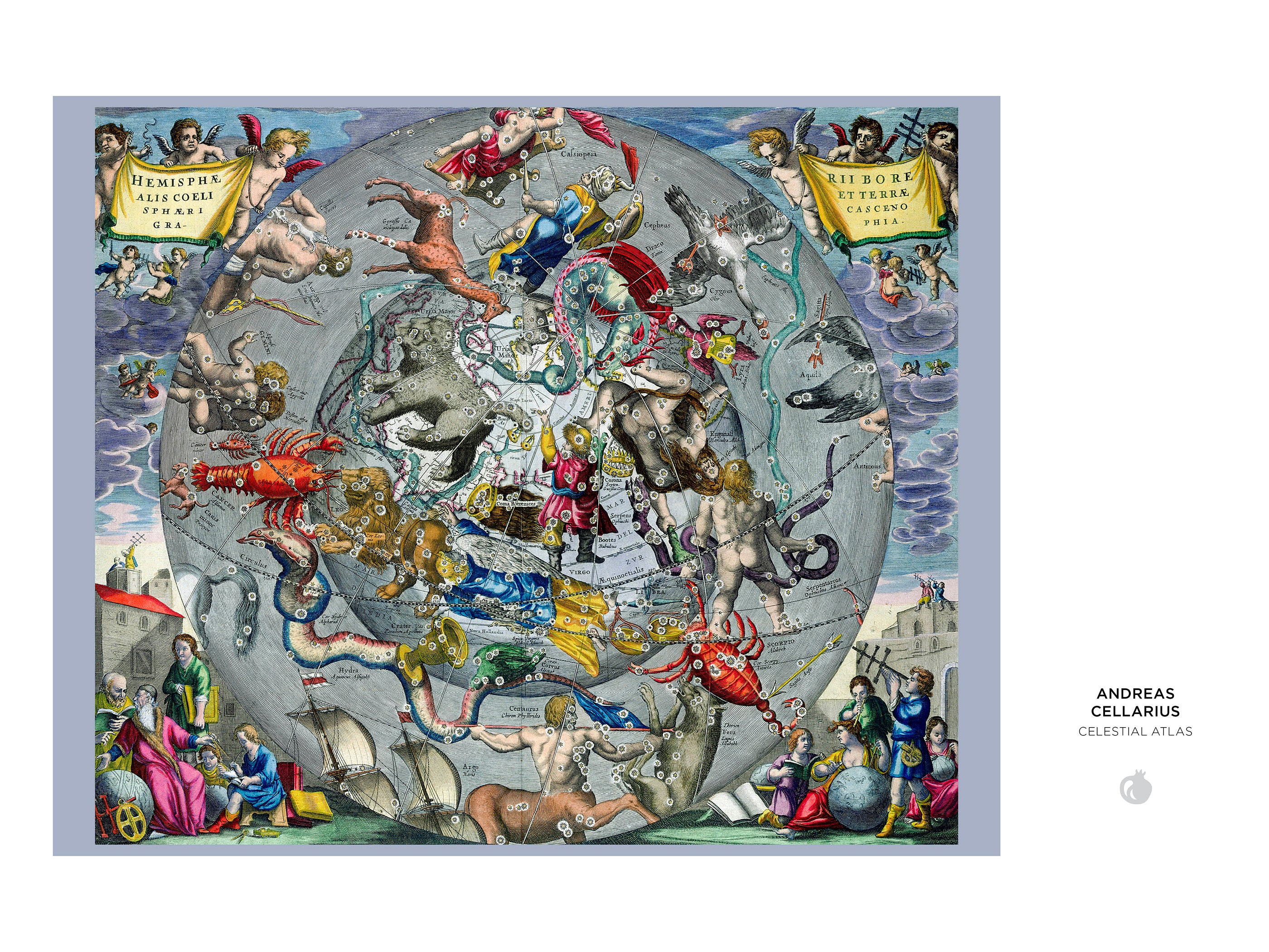 pomegranate-puzzles-andreas-cellarius-celestial-atlas-puzzle-1000-teile-historis image 3