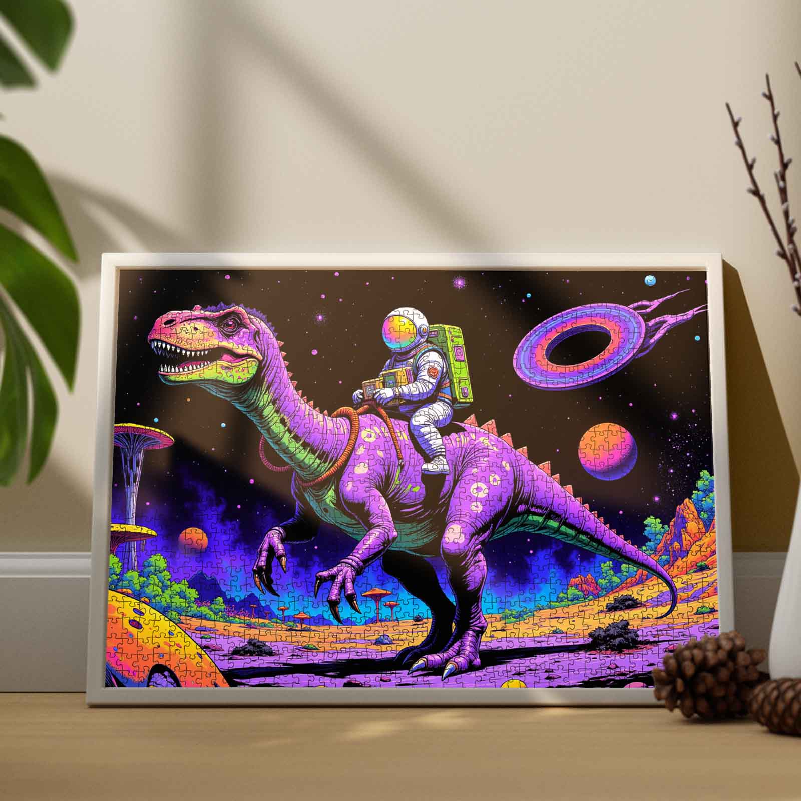 tucocoo-astronaut-rides-dinosaur-puzzle-1000-teile-weltraum image 3