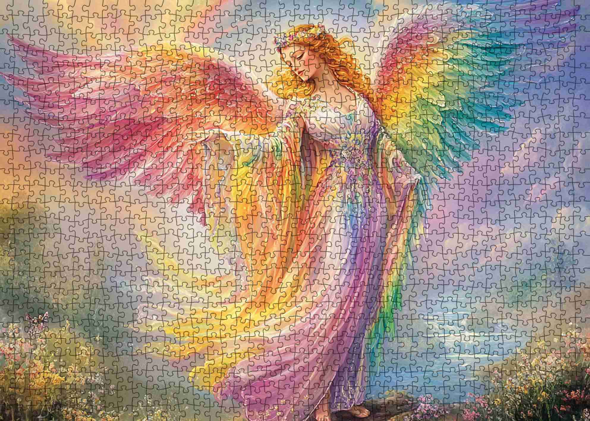 tucocoo-rainbow-angel-puzzle-1000-teile-engel image 2