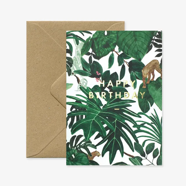 all-the-ways-to-say-happy-birthday-jungle-a6-geburtstagskarte image 1