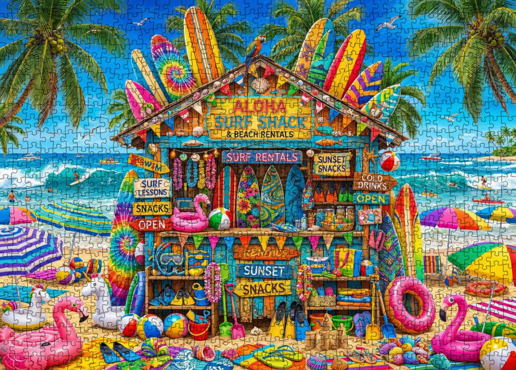 tucocoo-aloha-surf-shack-puzzle-1000-teile-strand image 2
