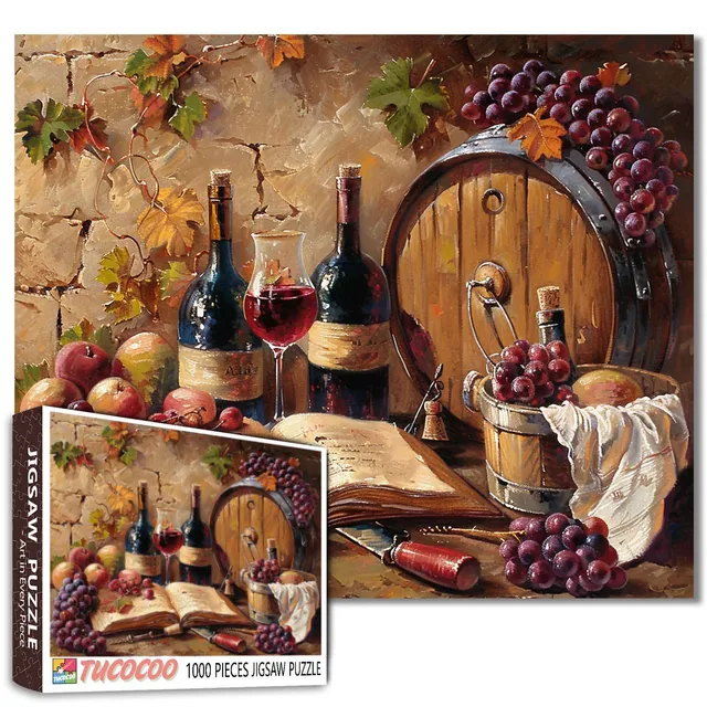 tucocoo-vintage-wine-cellar-still-life-puzzle-1000-teile-weinkeller image 1