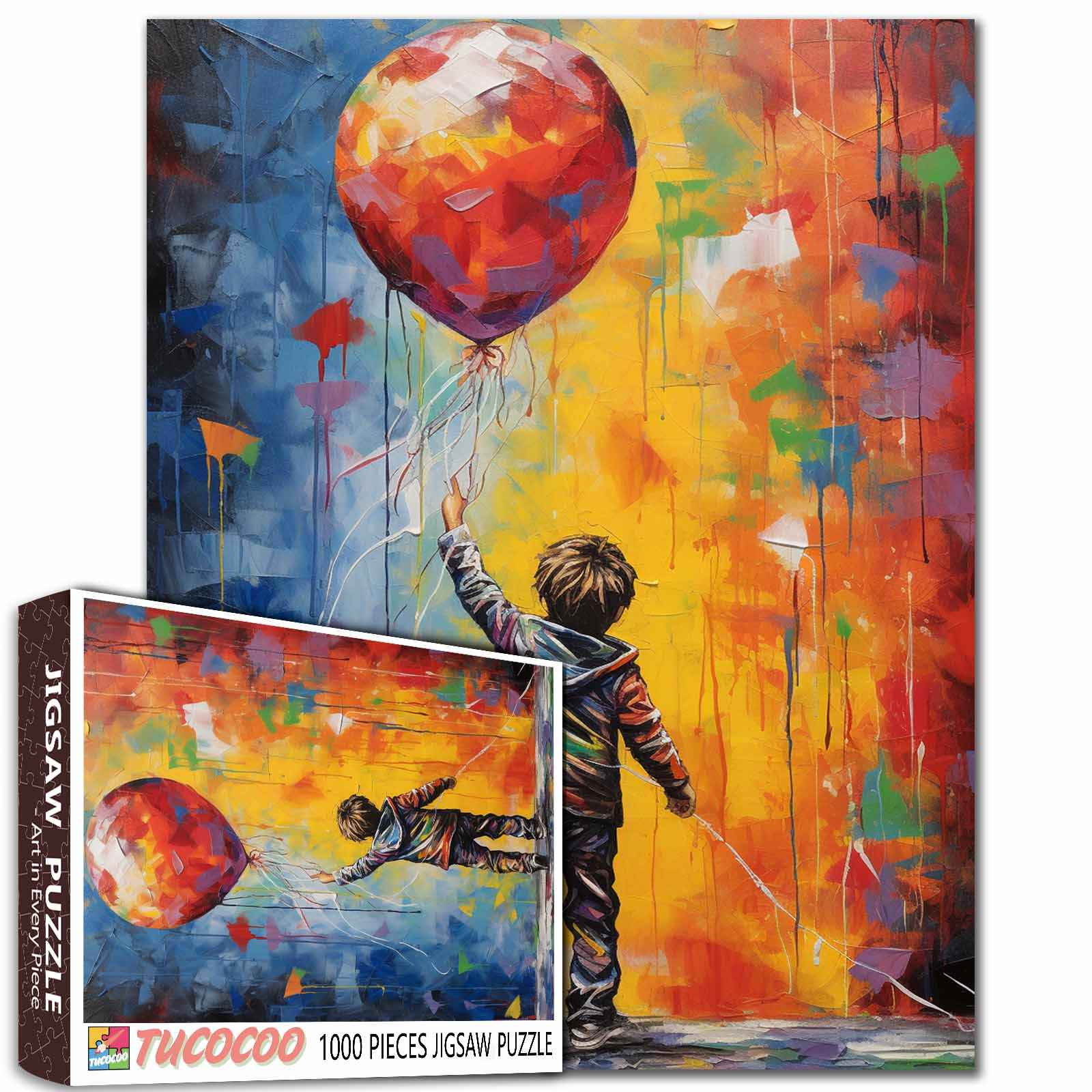 tucocoo-jigsaw-puzzles-child-red-balloon-puzzle-1000-teile-graffiti image 1