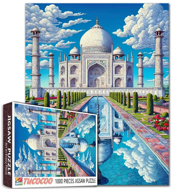 tucocoo-majestic-taj-mahal-reflection-puzzle-1000-teile image 1