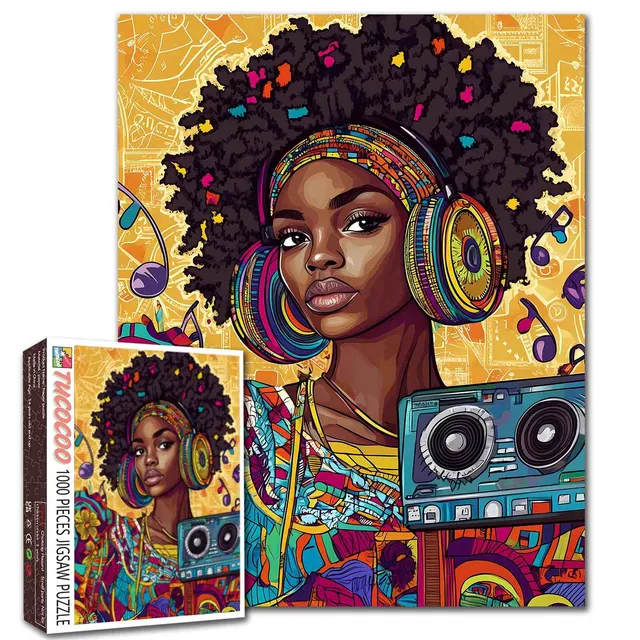 tucocoo-jigsaw-rock-and-roll-girl-puzzle-1000-teile-portrait image 1