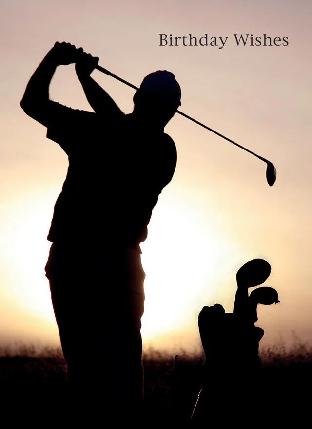 otter-house-first-class-male-golfer-geburtstagskarte image 1