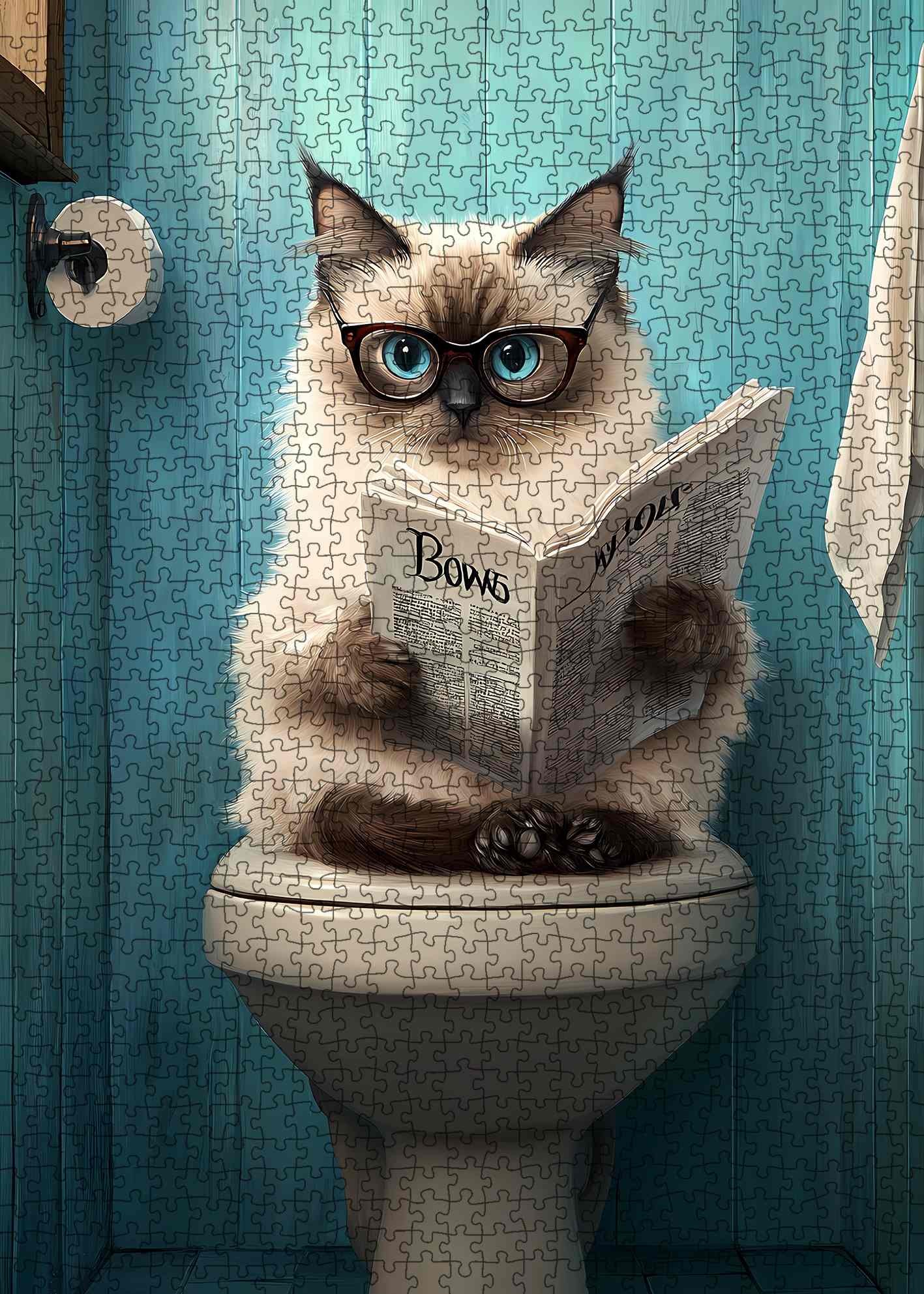 tucocoo-jigsaw-cat-reading-newspaper-puzzle-1000-teile-katze image 2