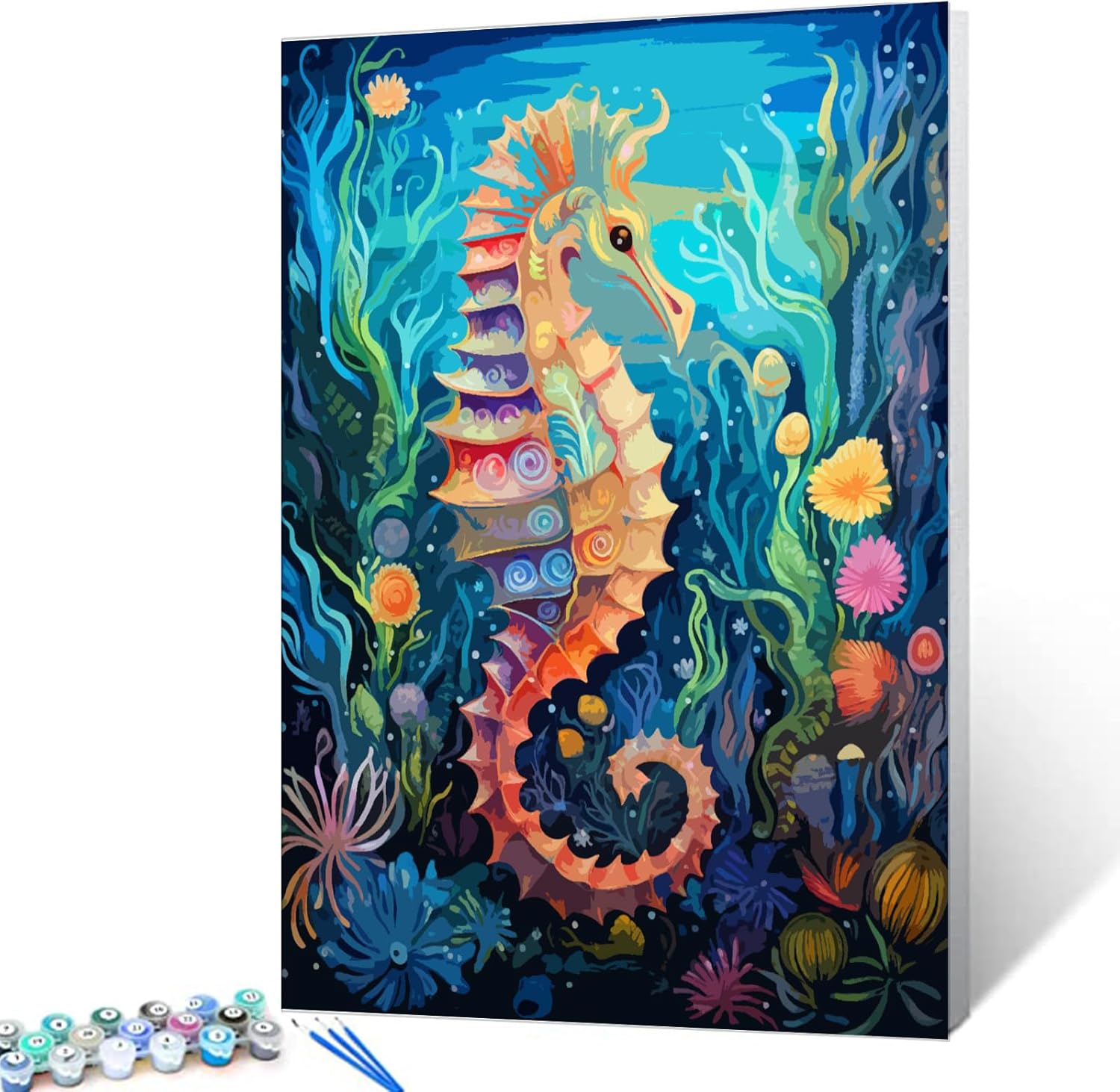 tucocoo-fancy-sea-horse-malen-nach-zahlen-40x50 image 1