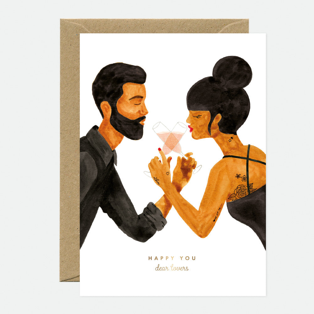 all-the-ways-to-say-greeting-cards-happy-lovers-gru-karte-a6-goldfolie image 1