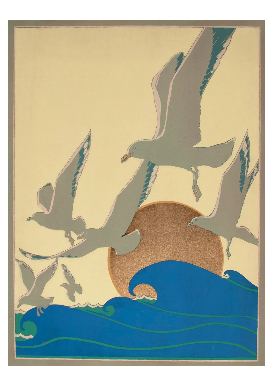 pomegranate-postcards-franklin-carmichael-seagulls-postkarte-m-wen image 1