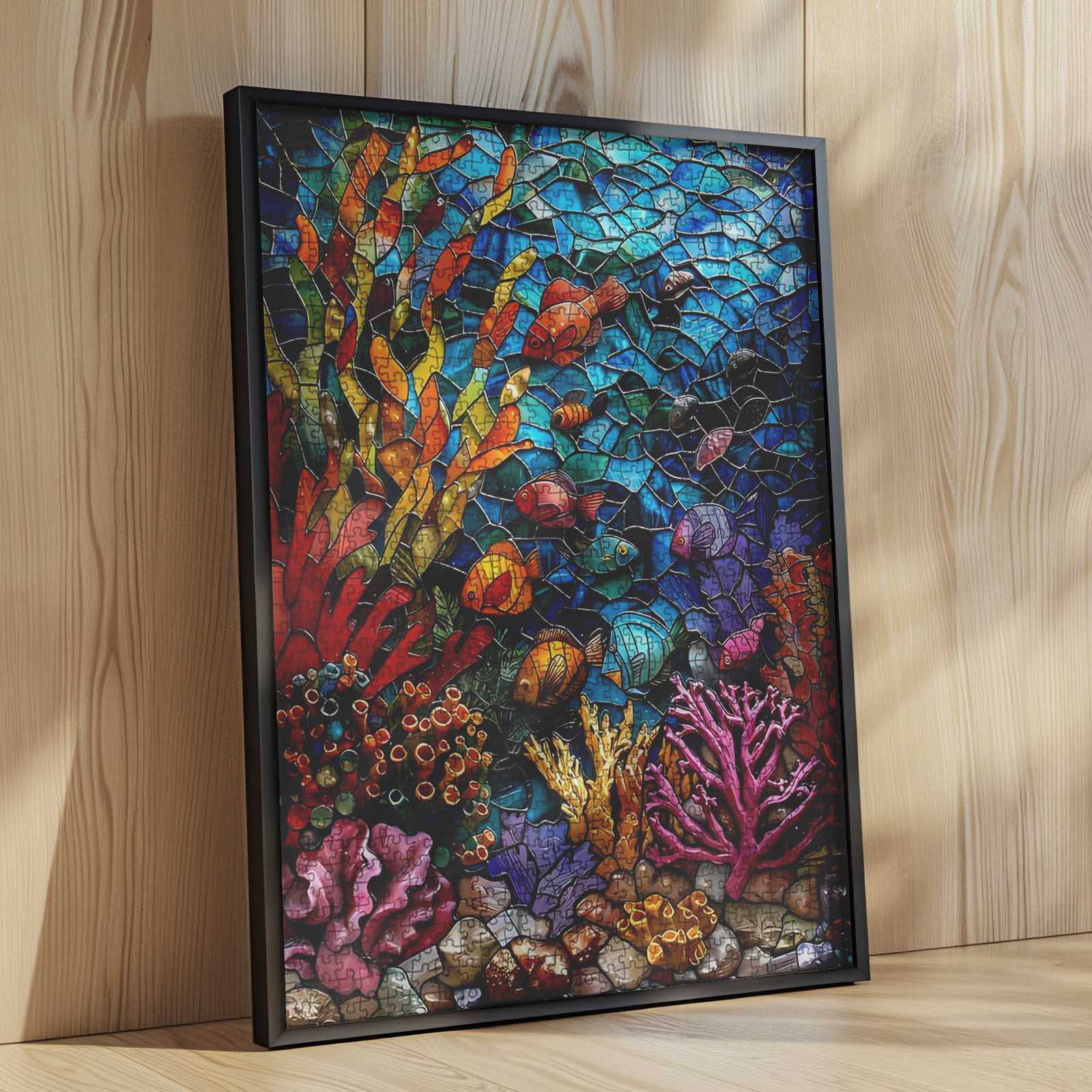 tucocoo-jigsaw-puzzles-underwater-world-stained-glass-puzzle-1000-teile image 4