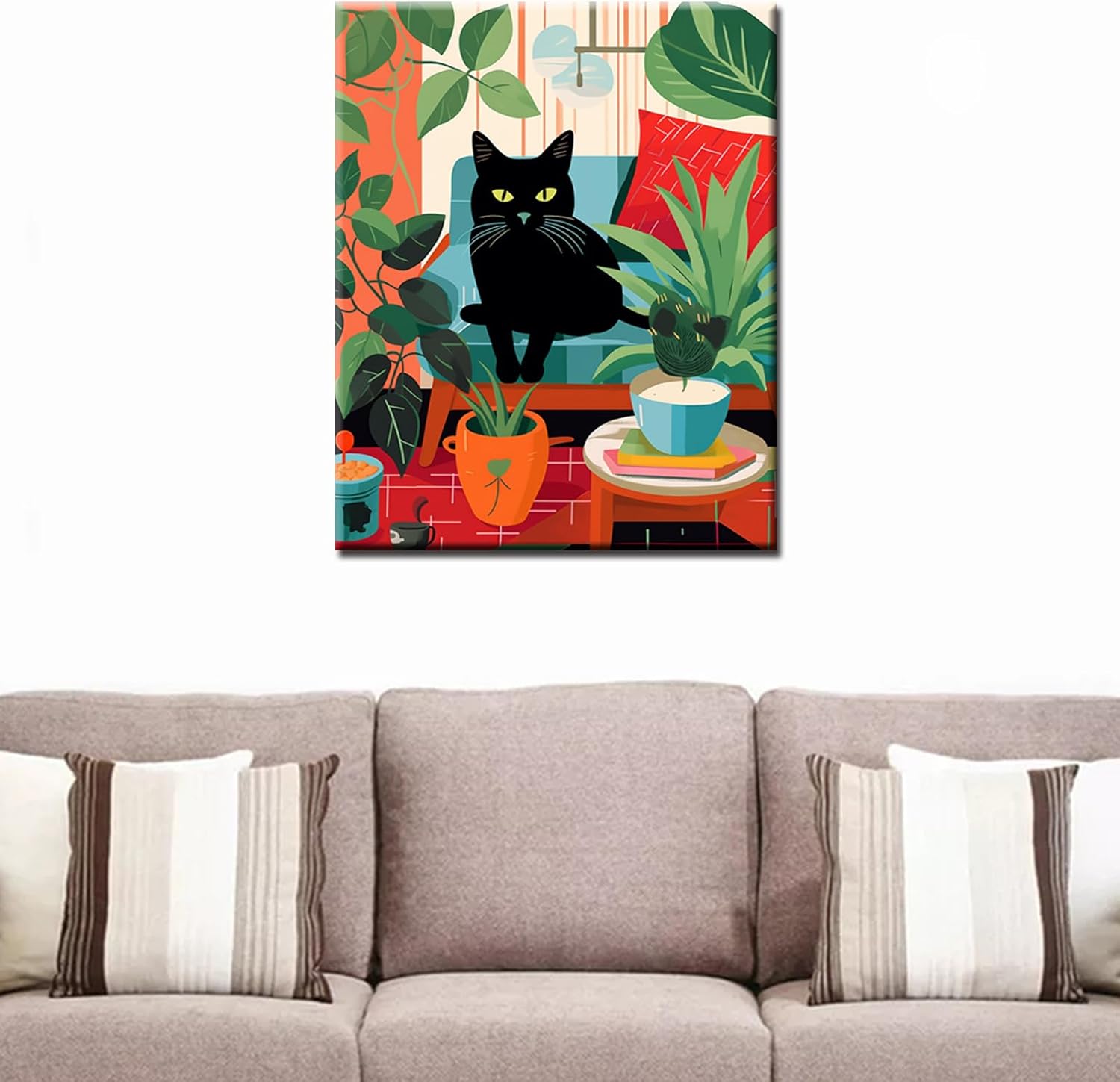 tucocoo-black-cat-sit-on-couch-malen-nach-zahlen-katze-40x50 image 3