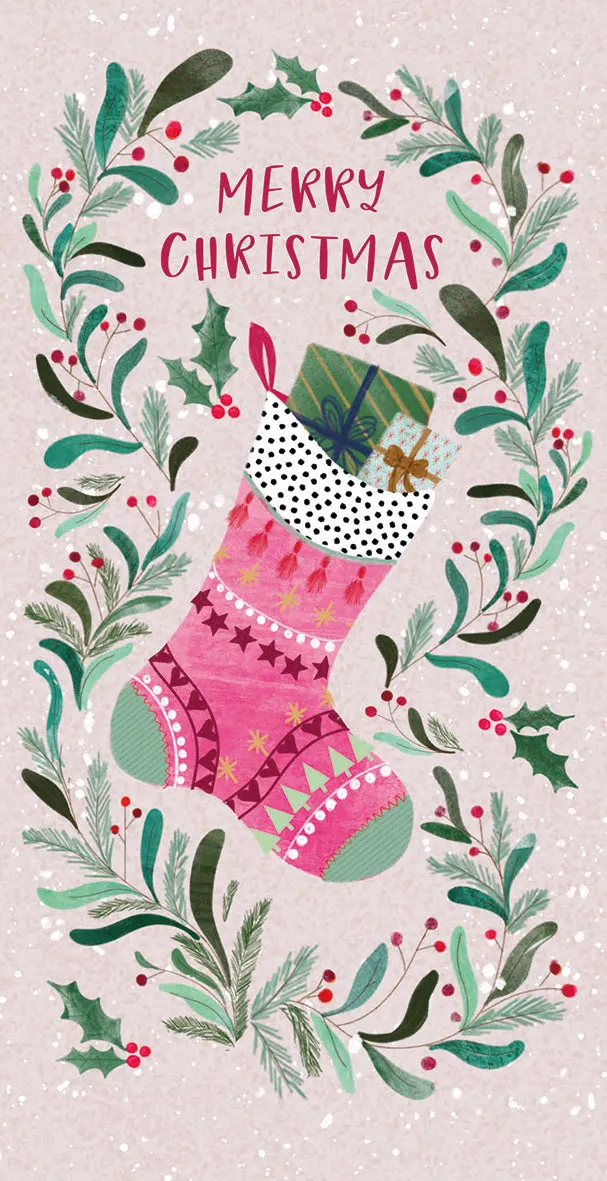 otter-house-stocking-weihnachtskarte-mit-geldtasche image 1