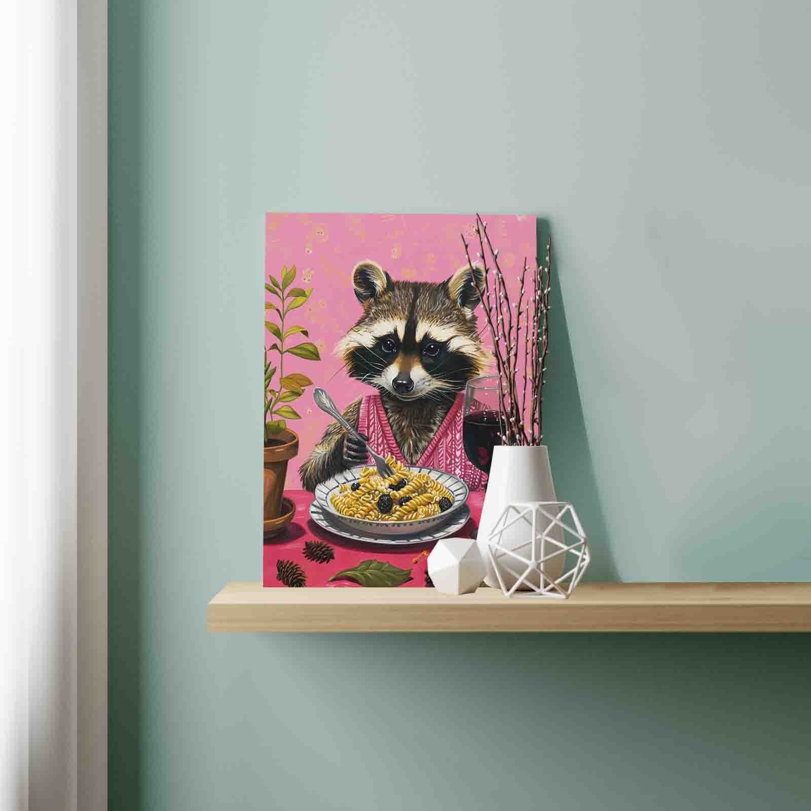 tucocoo-gourmet-raccoon-dinner-malen-nach-zahlen-ohne-rahmen image 3