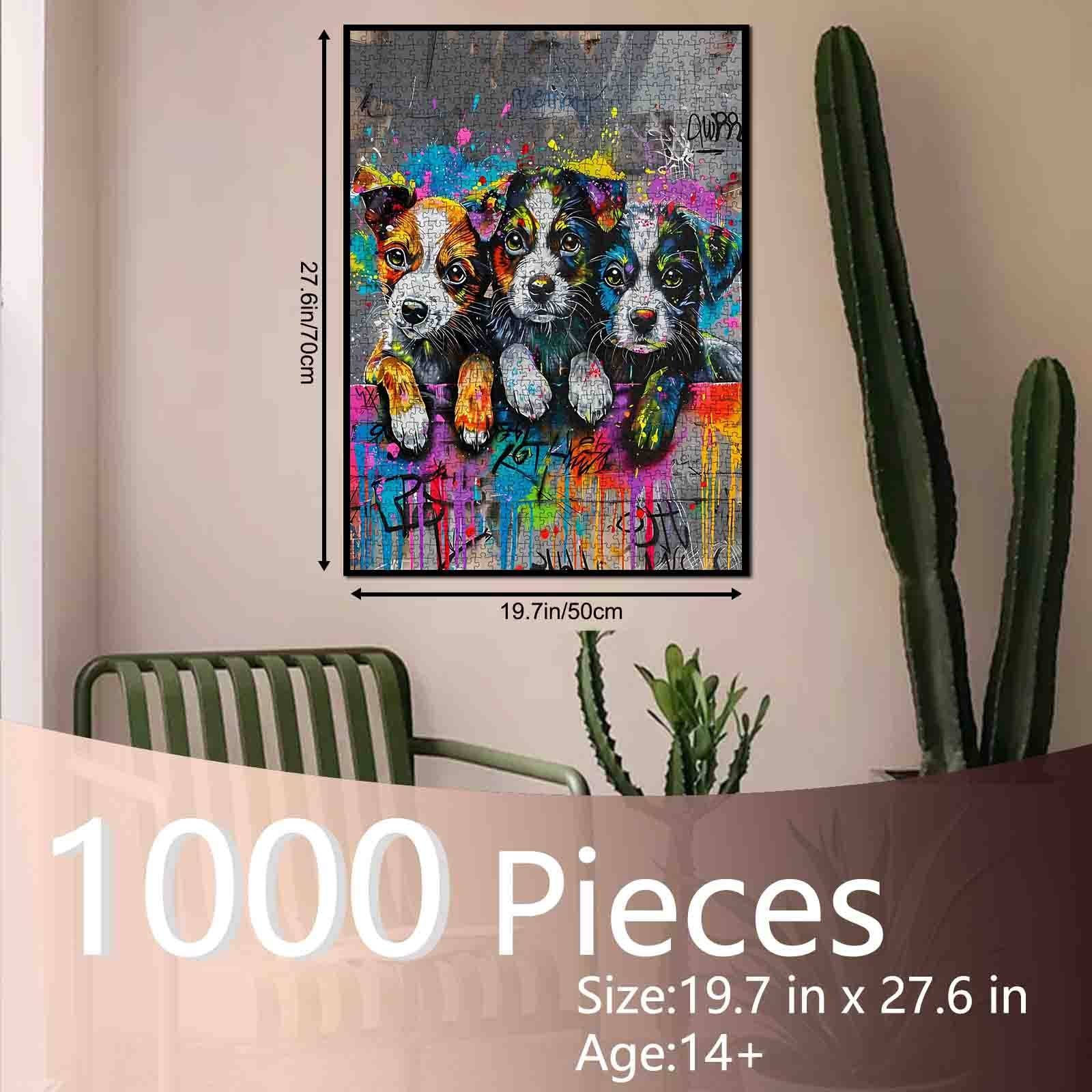 tucocoo-jigsaw-graffiti-puppy-trio-puzzle-1000-teile-hunde-graffiti-motiv image 5