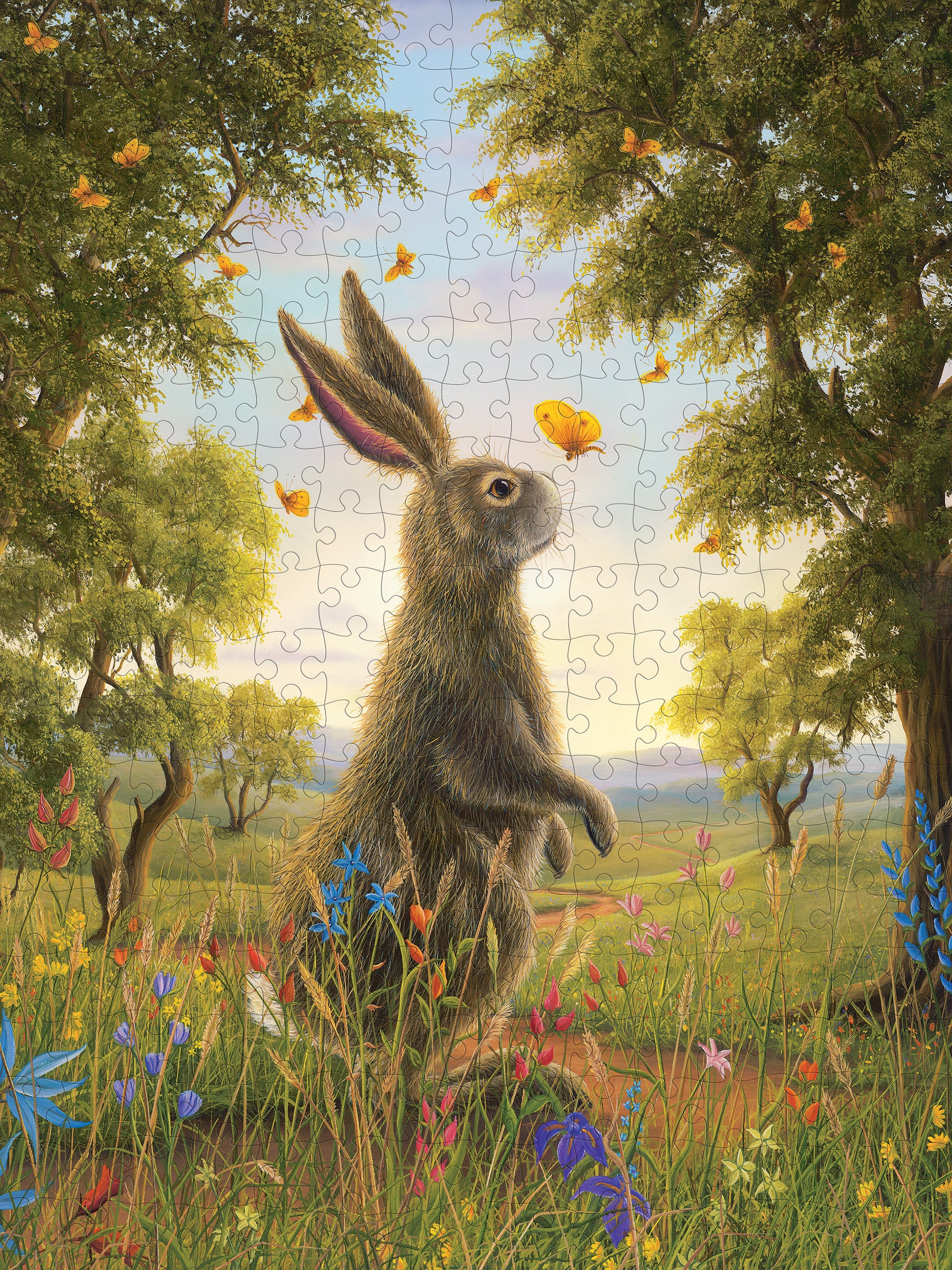 pomegranate-robert-bissell-the-kiss-300-teile-puzzle-hase image 2