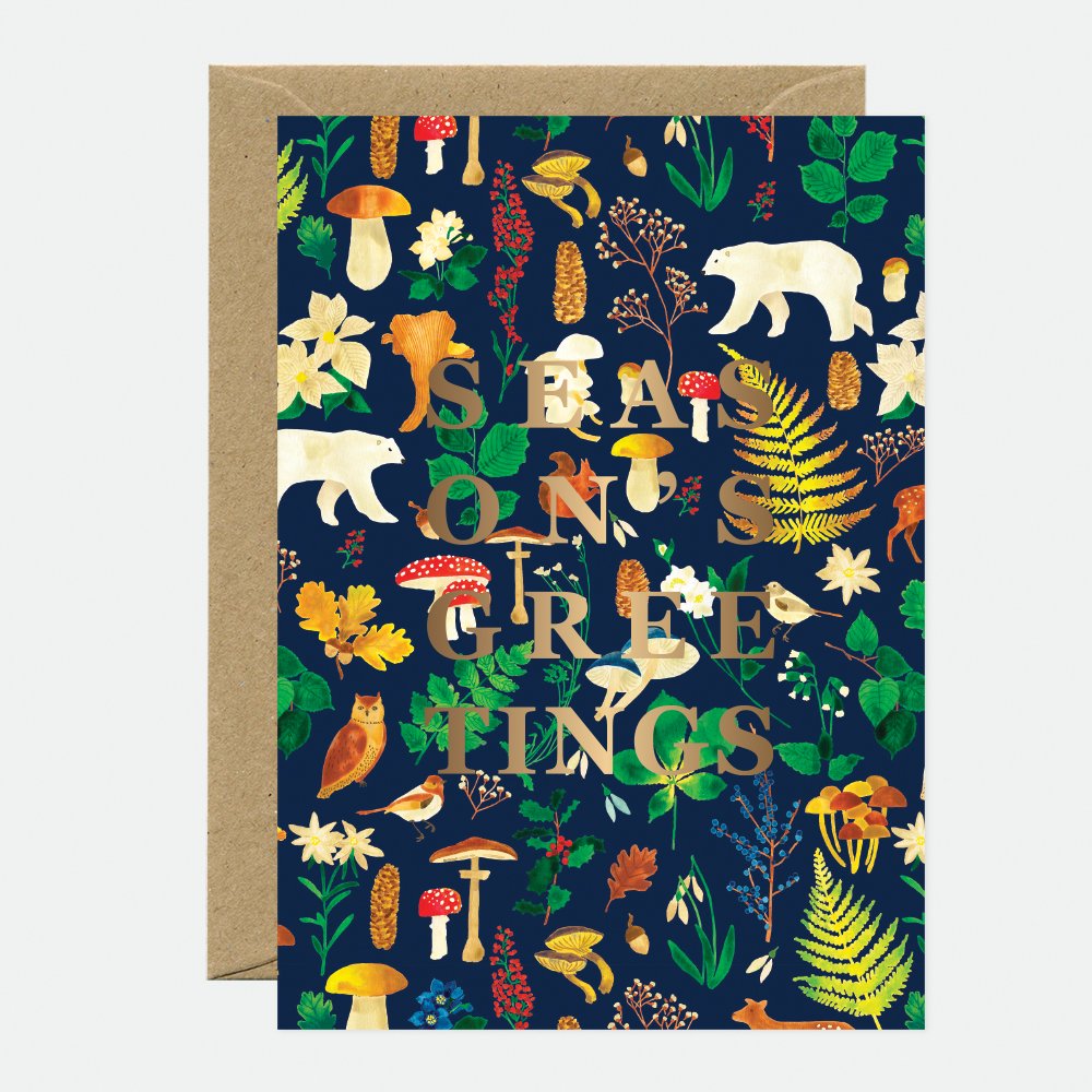 all-the-ways-to-say-herbarium-weihnachtskarte-a6-goldfolie image 1