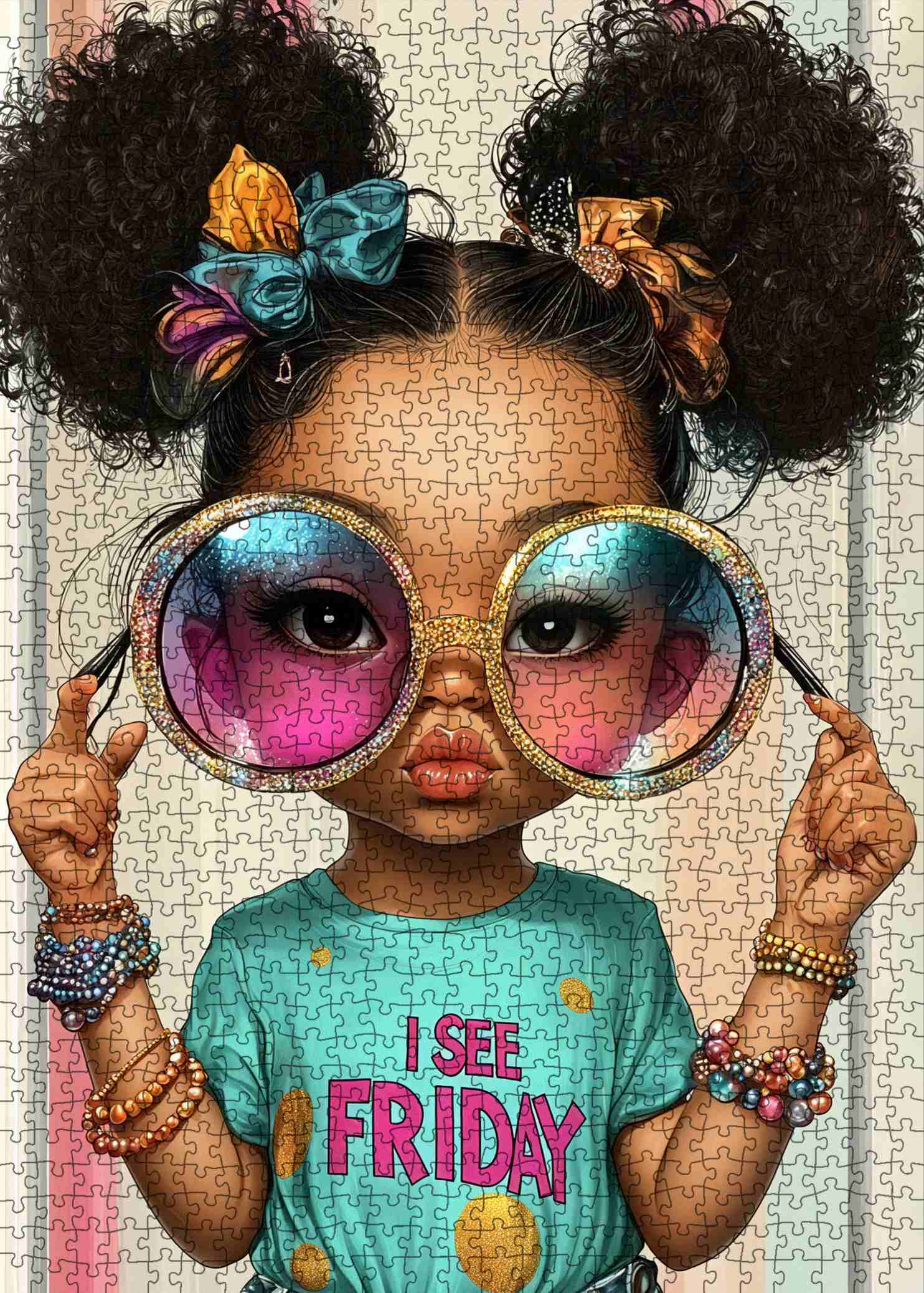 tucocoo-fashion-girl-oversized-glasses-puzzle-1000-teile image 2
