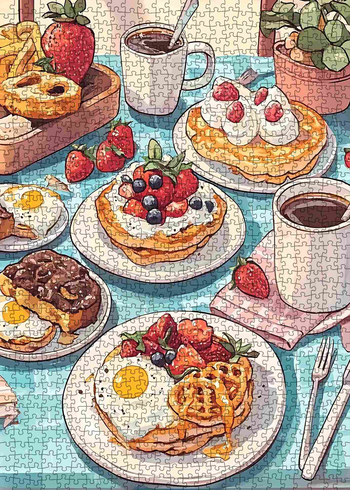 tucocoo-brunch-feast-sunny-table-puzzle-1000-teile-essen image 2