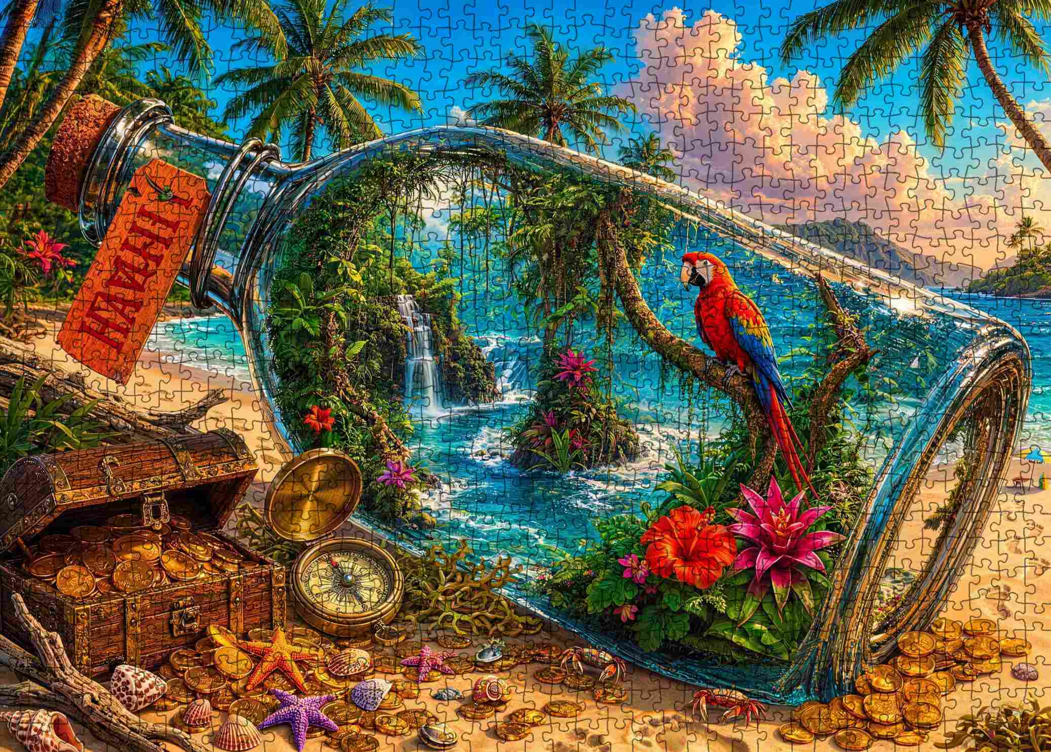 tucocoo-tropical-treasure-bottle-escape-puzzle-1000-teile-tropen image 2