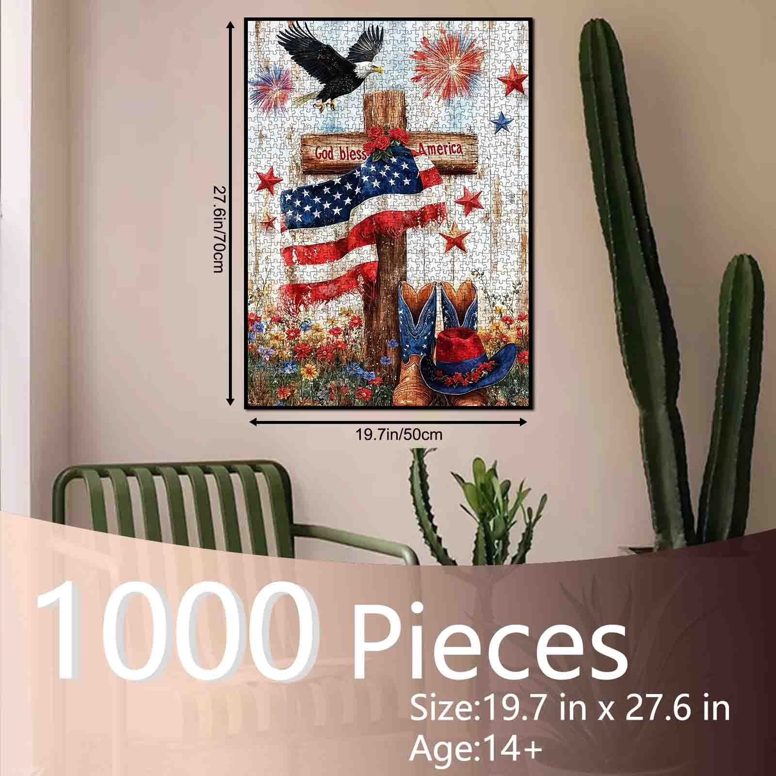tucocoo-god-bless-america-puzzle-1000-teile-kreuz image 5