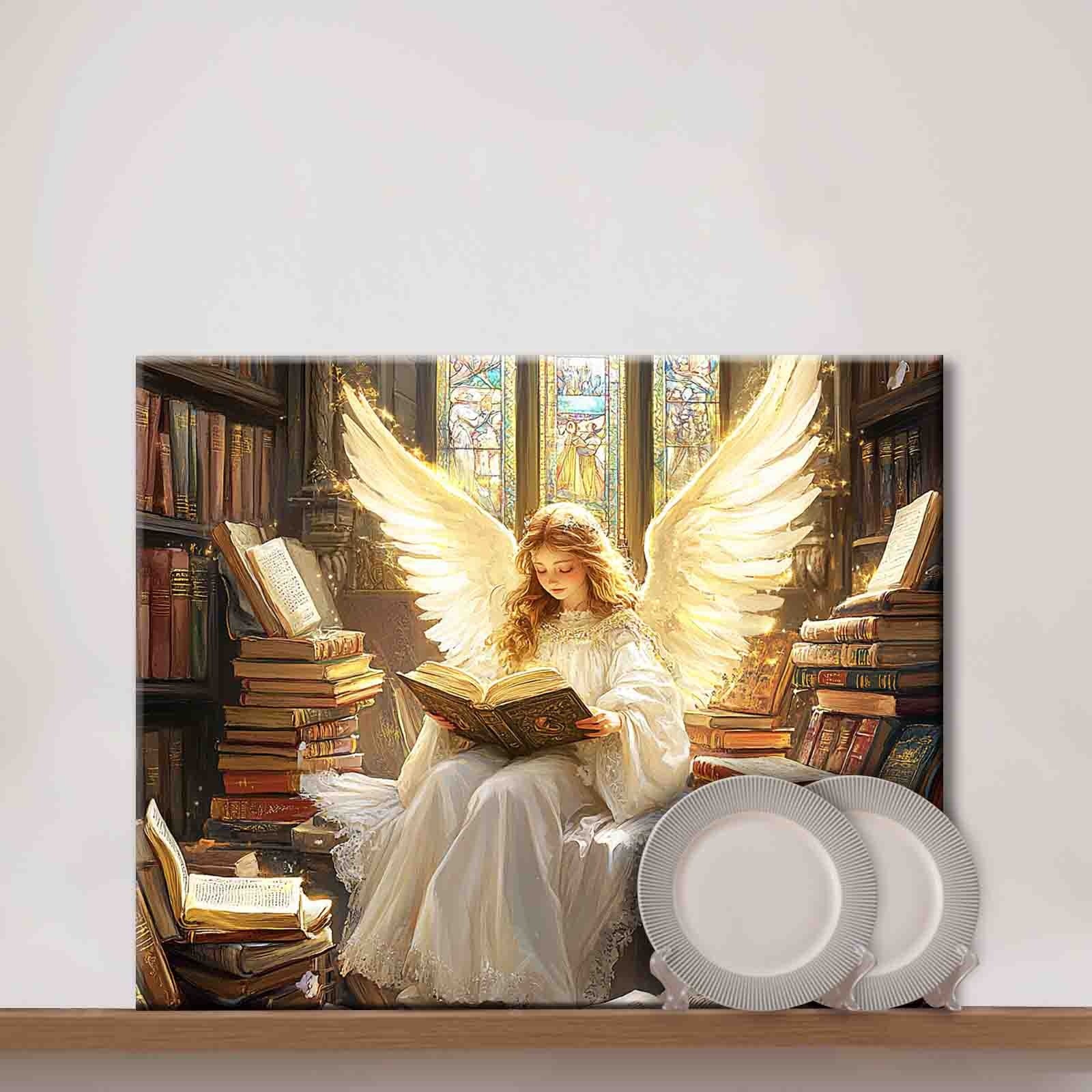 tucocoo-paint-by-numbers-engel-bibliothek-malen-nach-zahlen image 3