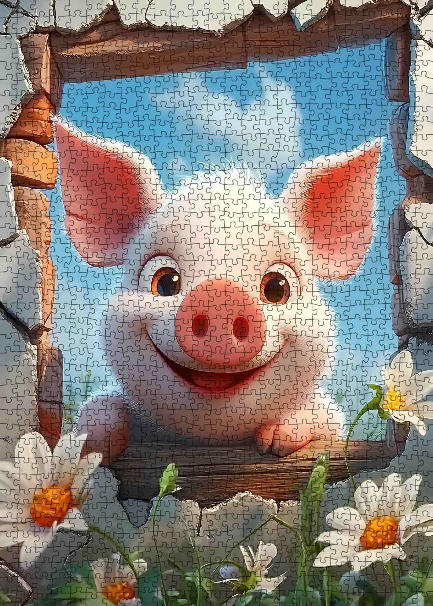 tucocoo-cheerful-piglet-farm-puzzle-1000-teile-ferkel image 2