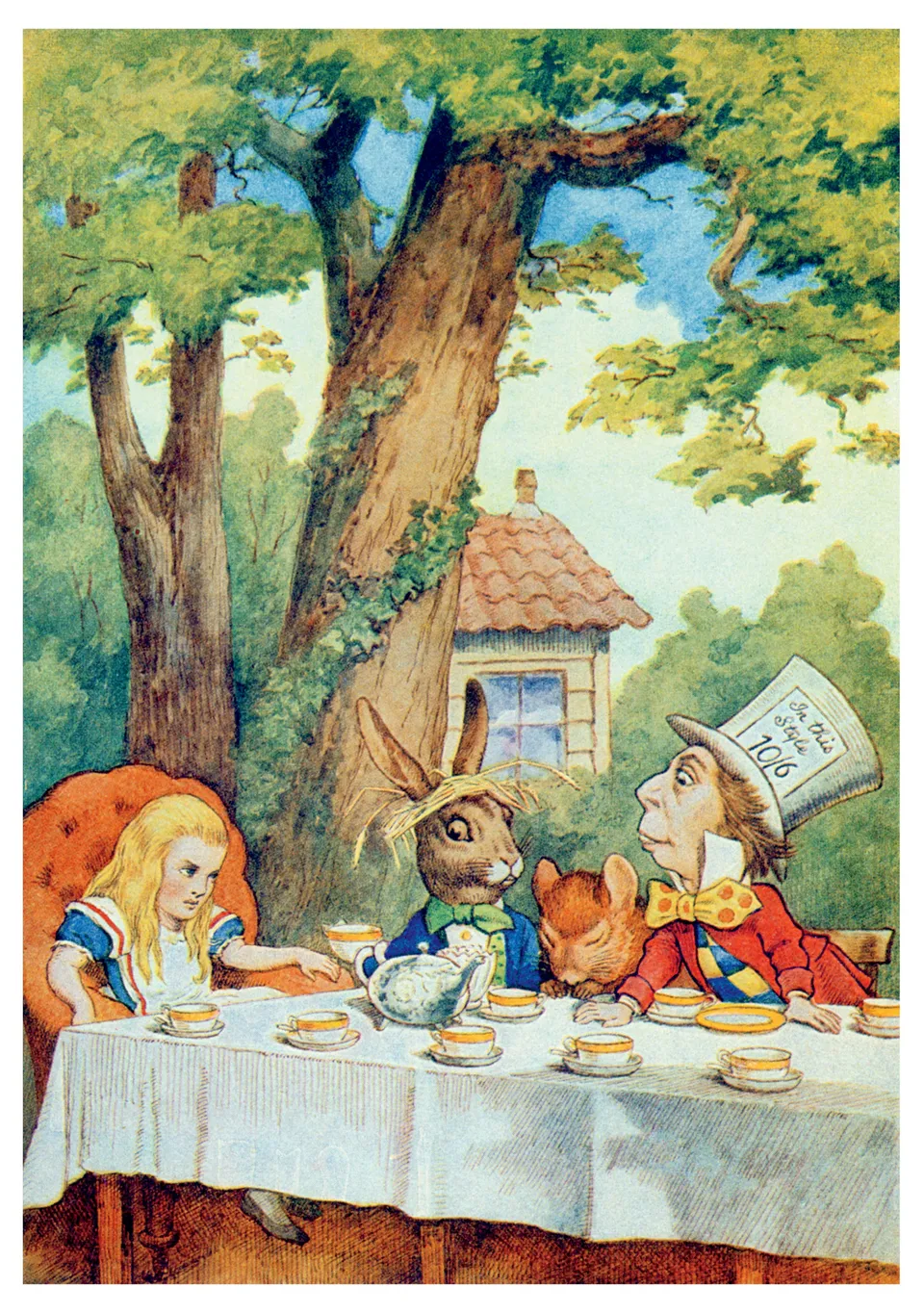pomegranate-tenniel-mad-hatter-geburtstagskarte-einzelkarte image 1