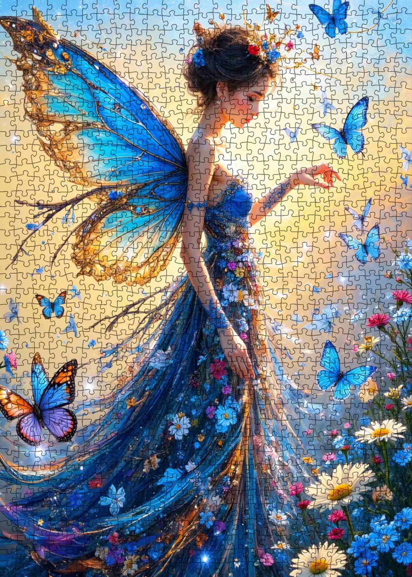 tucocoo-butterfly-fairy-enchanted-meadow-puzzle-1000-teile-fee image 2