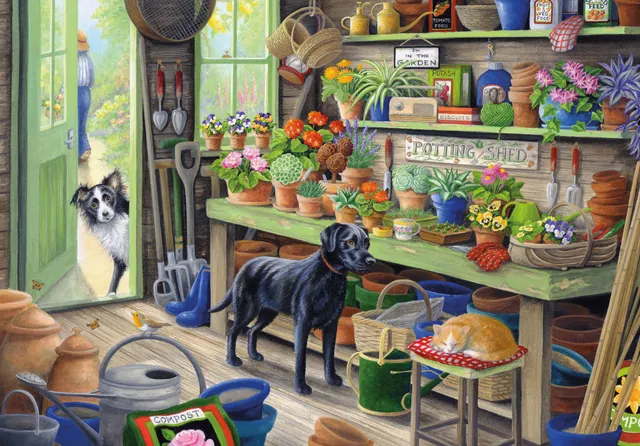 otter-house-the-potting-shed-puzzle-500-teile-garten image 1
