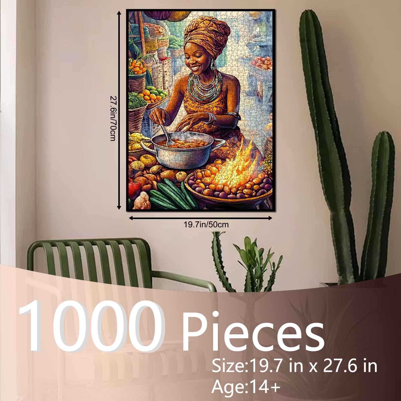 tucocoo-african-cooking-scene-puzzle-1000-teile-kultur image 5