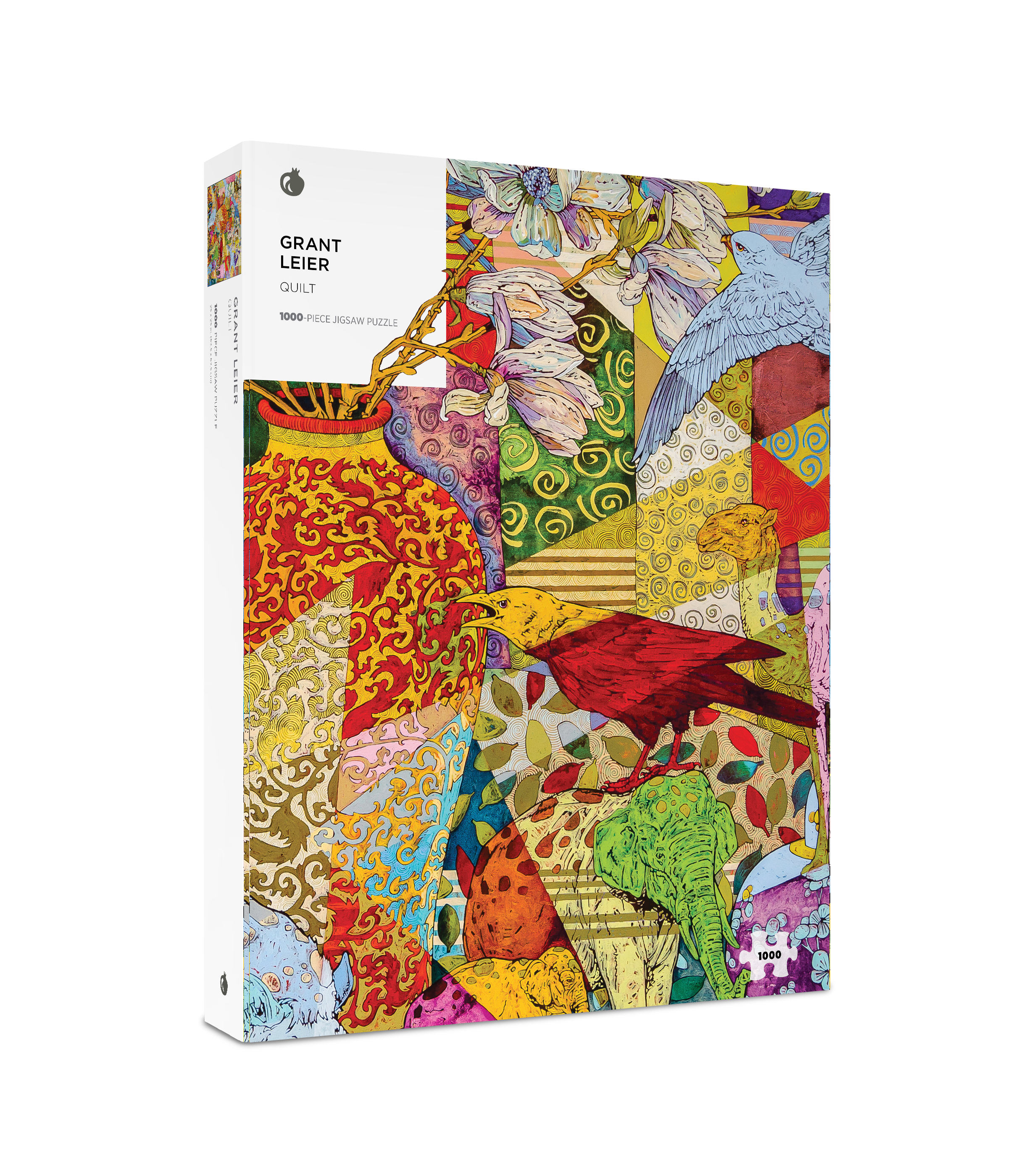 pomegranate-grant-leier-quilt-puzzle-1000-teile-tiere-blumen image 1
