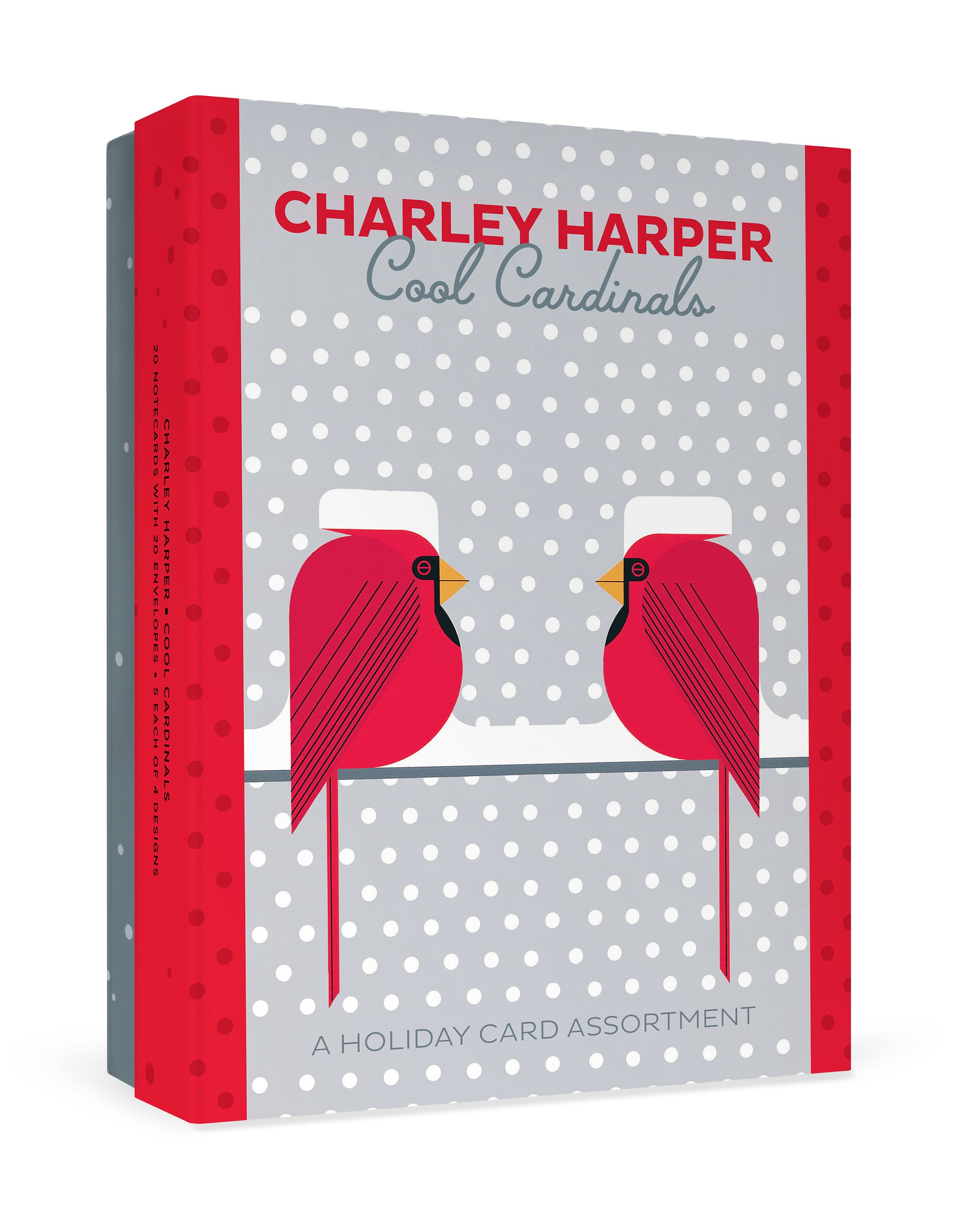 pomegranate-charley-harper-cool-cardinals-weihnachtskarten-20er-set image 1